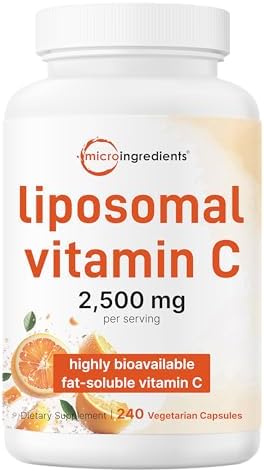 Vitamina C Liposomal 2,500mg, 240 Cápsulas Veganas | Suplemento Antioxidante y de Soporte Inmunológico | Alta Biodisponibilidad y Absorción Superior - imagen 1