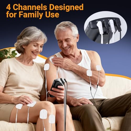 Unidad TENS Comfytemp de 4 Salidas para Ciática, Estimulador Muscular Recargable EMS y Masaje, Alivio del Dolor con 24 Modos y Configuración - imagen 4