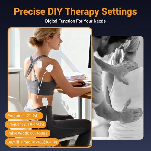 Unidad TENS Comfytemp de 4 Salidas para Ciática, Estimulador Muscular Recargable EMS y Masaje, Alivio del Dolor con 24 Modos y Configuración - imagen 5