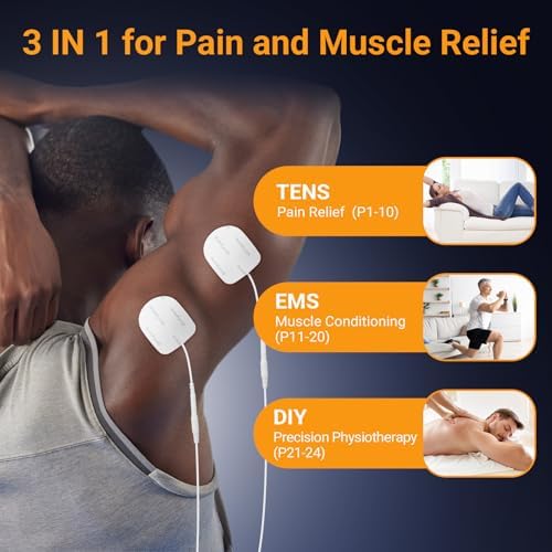 Unidad TENS Comfytemp de 4 Salidas para Ciática, Estimulador Muscular Recargable EMS y Masaje, Alivio del Dolor con 24 Modos y Configuración - imagen 6