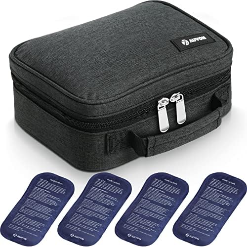 AUVON Estuche Portátil para Insulina con 4 Paquetes de Hielo de 160g, Aprobado por TSA, Ideal para 8 Plumas de Insulina y Suministros Diabéticos - imagen 1