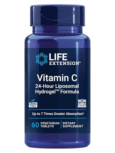 Life Extension Vitamina C Fórmula Hidrogel Liposomal™ 24 Horas, Absorción Superior, Gluten-Free, No GMO, Vegetariano, 60 Tabletas - imagen 3
