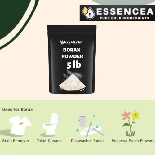 Polvo de Borax Essencea 5lb | Ingredientes Puros a Granel | Limpiador Multiusos | Bolsa de 80 Onzas - imagen 4