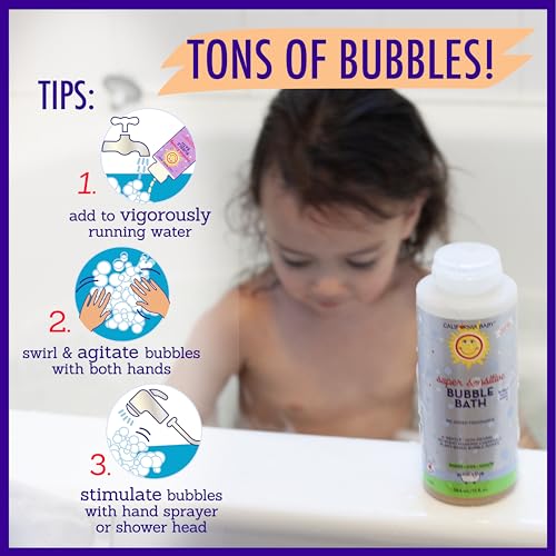 Baño de Burbujas Super Sensible California Baby | Baño de Burbujas para Niños 100% a Base de Plantas | Suave y Sin Fragancia | Incluye Varita de - imagen 5