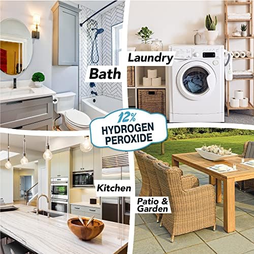 Solución de Peróxido de Hidrógeno MAXTITE 12% - 1 Galón de Limpieza Natural para Cocina, Baño, Lavandería y Hogar - Envase HDPE con Tapa Segura para - imagen 4