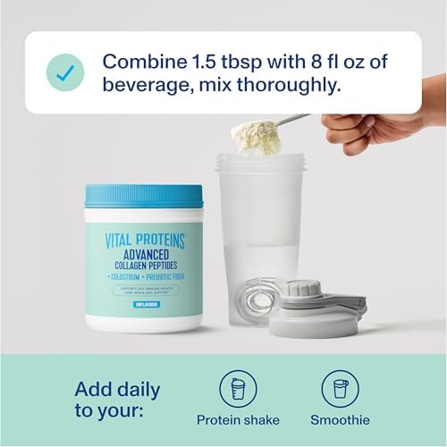 Vital Proteins® Colágeno Avanzado + Calostro + Fibra Prebiótica, 2.5g de Péptidos de Colágeno VERISOL®, Apoya Salud Digestiva, Inmunidad, Cabello, - imagen 6