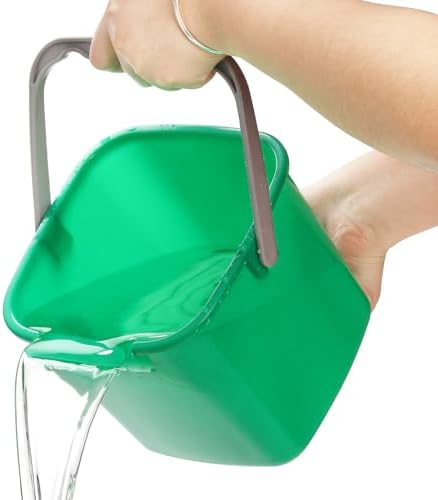 Cubetas Sanitizantes Peohud 4 Piezas, Cubetas de Limpieza de 3 Cuartos, Cubo Cuadrado con Pico y Asa, Cubeta Plástica para Hogar, Cocina, Escuela y - imagen 3