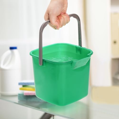 Cubetas Sanitizantes Peohud 4 Piezas, Cubetas de Limpieza de 3 Cuartos, Cubo Cuadrado con Pico y Asa, Cubeta Plástica para Hogar, Cocina, Escuela y - imagen 6