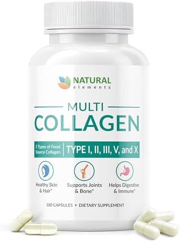 Cápsulas de Colágeno Múltiple 180 - Colágeno Tipo I, II, III, V, X - Mezcla Propietaria de Colágeno de Huevo, Pollo, Pescado Salvaje y Res Alimentada - imagen 1
