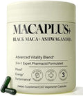 Cápsulas de Maca Negra Peruana Orgánica - 1,500mg 40X con Ashwagandha y Fenogreco - Complejo Adaptógeno 3 en 1 para Hombres y Mujeres - Vegano y No - imagen 1