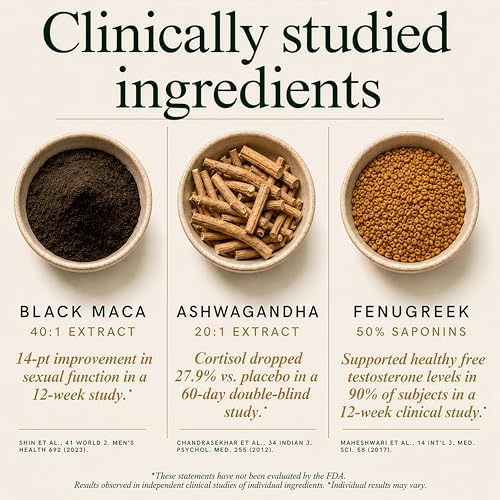 Cápsulas de Maca Negra Peruana Orgánica - 1,500mg 40X con Ashwagandha y Fenogreco - Complejo Adaptógeno 3 en 1 para Hombres y Mujeres - Vegano y No - imagen 7