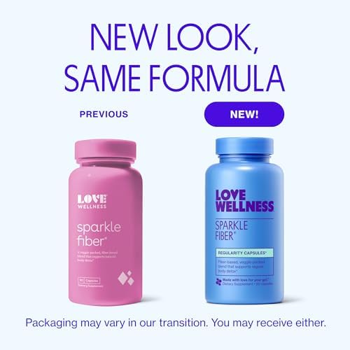 Love Wellness Sparkle Fiber | Suplemento de Fibra con Enzimas Digestivas | Polvo de Superalimento Verde y Cáscara de Psyllium | Salud Digestiva para - imagen 2