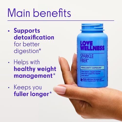 Love Wellness Sparkle Fiber | Suplemento de Fibra con Enzimas Digestivas | Polvo de Superalimento Verde y Cáscara de Psyllium | Salud Digestiva para - imagen 3