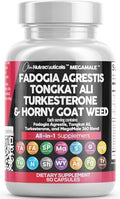 Suplemento Clean Nutraceuticals de Fadogia Agrestis, Tongkat Ali y Turkesterona con Hierba de Cabra, Saw Palmetto, Maca, Ginseng Siberiano, Tribulus - imagen 1
