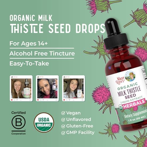 Extracto Líquido de Semilla de Cardo Mariano MARYRUTH'S, 1 fl oz | 1,190 mg | Sin Alcohol | Vegano | Orgánico USDA | No Transgénico - imagen 5