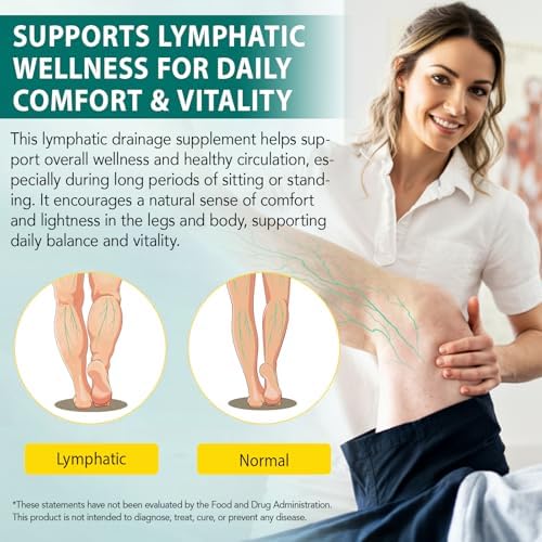 Suplementos de Drenaje Linfático, 4275mg de Apoyo al Sistema Linfático para Mujeres y Hombres, Bienestar Diario, Mezcla Herbal 21 en 1 con Equinácea, - imagen 6