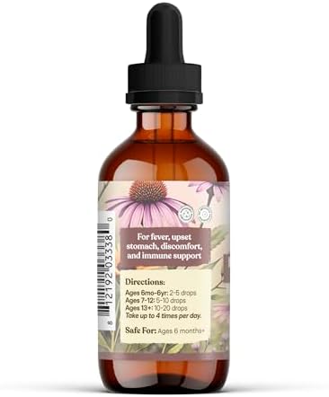 Earthley Wellness Feel Better Fast, Alivio Natural para Malestares Menores, Equinácea, Suministro para 3 Meses (1.69oz Vidrio, 1,000 Gotas), - imagen 4