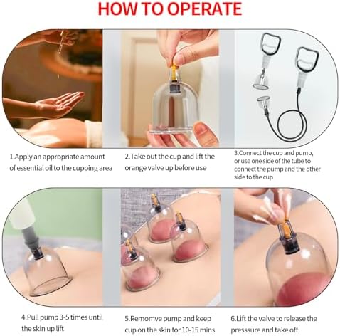 Kit de Ventosas Cupluw para Terapia de Masaje - Set Profesional de 32 Copas Chinas con Magnetismo, Terapia de Ventosas para Reducción de Celulitis y - imagen 3