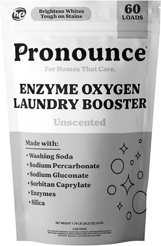 Aditivo para Lavado Pronounce Enzyme Oxygen - Aclara Ropa Blanca, Combate Manchas y Olores, Sin Fragancia - Ultra Concentrado, 60 Cargas (Sin Aroma) - imagen 1