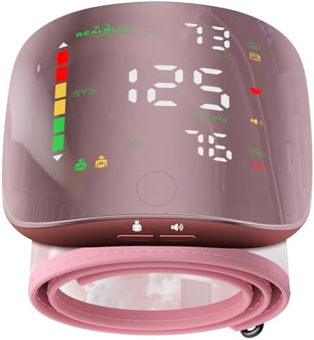 Monitores de Presión Arterial de Muñeca para Uso en Casa, Pantalla Curva, Máquina BP Recargable, Fácil de Usar, Manguito de 5.31-9.25 pulgadas, con - imagen 1