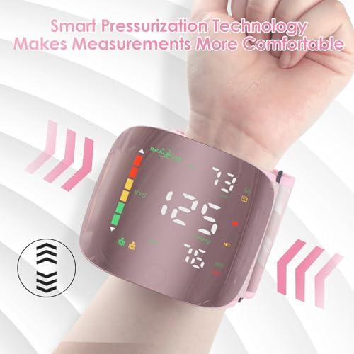Monitores de Presión Arterial de Muñeca para Uso en Casa, Pantalla Curva, Máquina BP Recargable, Fácil de Usar, Manguito de 5.31-9.25 pulgadas, con - imagen 6