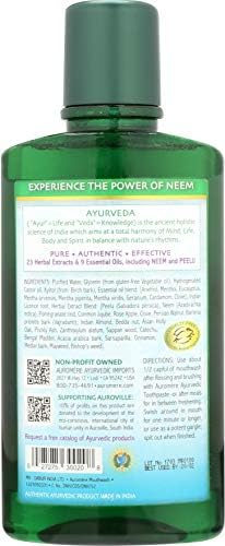 Enjuague Bucal Natural Ayurvédico Auromere para Adultos y Niños - Sin Alcohol, Sin Flúor, con Neem, 16 Fl Oz, Paquete de 2, Vegan y No Transgénico - imagen 2