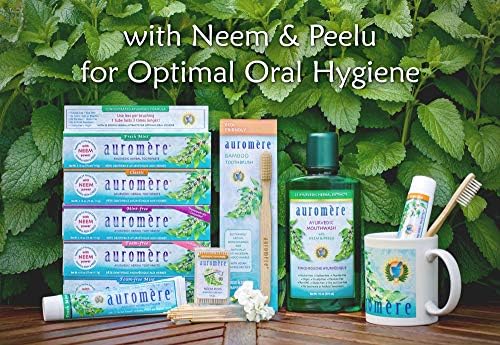 Enjuague Bucal Natural Ayurvédico Auromere para Adultos y Niños - Sin Alcohol, Sin Flúor, con Neem, 16 Fl Oz, Paquete de 2, Vegan y No Transgénico - imagen 3