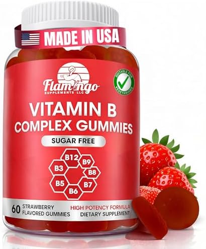 Gomitas de Complejo B Sin Azúcar - Vitamina B12, B7, B6, B3 (Niacina), B5, B8, B9 (Ácido Fólico) - Probadas por Terceros - Prenatal, Veganas, Adultos - imagen 1