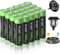 Baterías Recargables AA Kruta de 20 Piezas, 1600mAh NiMH, Pre-Cargadas para Luces Solares y Dispositivos del Hogar - imagen 1