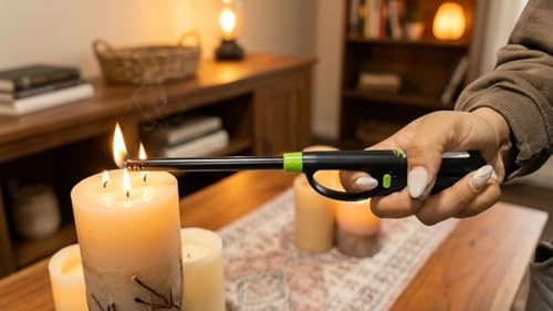 Encendedores de Utilidad Knights of Armur Long Reach con Bloqueo de Seguridad, Paquete de 12, Multipropósito para Parrilla, Velas, Estufa, Chimenea, - imagen 7