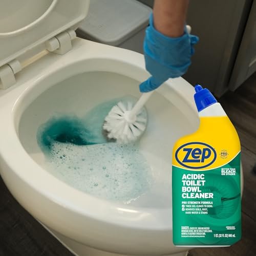 Limpiador Ácido para Inodoro Zep - 32 oz (Caja de 4) - ZUATBC324 - Potencia de Limpieza Superior con Fórmula 2x Más Espesa para un Acabado Profesional - imagen 7