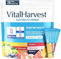 VitalHarvest 36 Paquetes de Electrolitos en Polvo Sin Azúcar - Hidratación en 6 Sabores: Limón Lima, Sandía, Naranja, Frambuesa, Durazno Blanco, - imagen 1