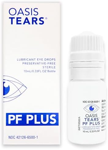 Oasis TEARS OT6500 PF Plus Gotas Lubricantes Sin Conservadores para Alivio de Ojos Secos | Lágrimas Artificiales | 0.34 FL OZ (10 mL) - imagen 1