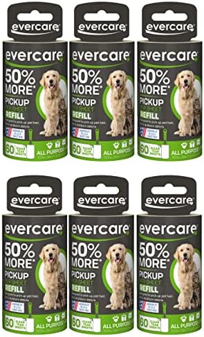Recarga de Rodillos Adhesivos Extra Pegajosos Evercare para Mascotas, 60 Hojas, Paquete de 6 - imagen 1