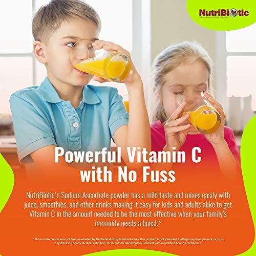 NutriBiotic - Polvo de Vitamina C Buffered Sodium Ascorbate, 16 Oz | Vegano, No Ácido y Más Fácil de Digestionar | Suplemento Antioxidante y de - imagen 4