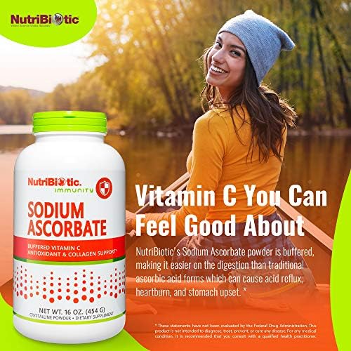 NutriBiotic - Polvo de Vitamina C Buffered Sodium Ascorbate, 16 Oz | Vegano, No Ácido y Más Fácil de Digestionar | Suplemento Antioxidante y de - imagen 5