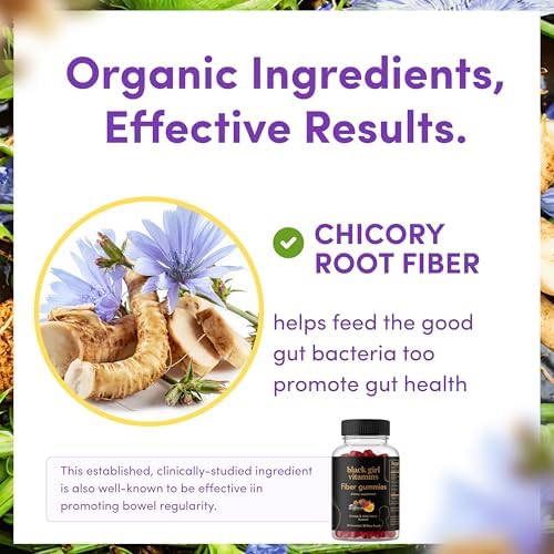 Vitaminas Black Girl - Gomas de Fibra - Prebiótico para la Salud Digestiva y Alivio de la Hinchazón - Apoya la Regularidad y el Microbioma - Veganas, - imagen 3