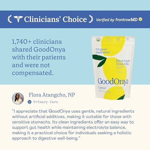 GOODONYA Mezcla de Bebida Electrolítica Orgánica, Polvo Hidratante Certificado, Sin OGM, Libre de Glifosato, Bajo en Azúcar, Sabor Limón, 12 Paquetes - imagen 8