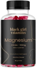 Vitaminas Black Girl - Gomas de Magnesio para Sueño, Inmunidad y Soporte Óseo. Suplemento de Citrato de Magnesio (100mg) por Porción, Sin Gluten - imagen 1