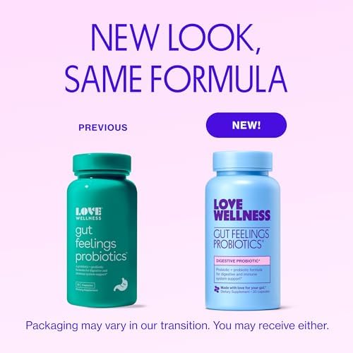 Love Wellness Gut Feelings Probiotic | Suplemento para la Salud Digestiva y el Inmunidad de la Mujer | 3 Mil millones de CFU | 30 Cápsulas - imagen 2
