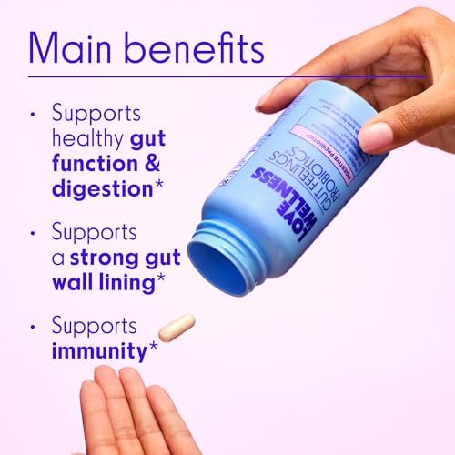 Love Wellness Gut Feelings Probiotic | Suplemento para la Salud Digestiva y el Inmunidad de la Mujer | 3 Mil millones de CFU | 30 Cápsulas - imagen 3