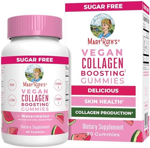 MaryRuth Organics Colágeno Vegano para Mujeres y Hombres, Gomas Aumentadoras de Colágeno, Cuidado de la Piel, 90 Porciones - imagen 1