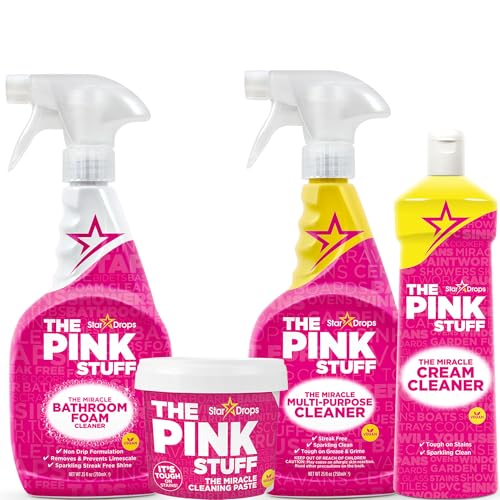 Stardrops - The Pink Stuff - Paquete de Limpieza Milagroso: Pasta, Spray Multiusos, Espuma para Baño y Limpiador Crema - Ideal para Cocinas, Baños y - imagen 3