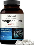 NatureBell Magnesio Glicinato 400mg Elementales, 270 Cápsulas | 100% Quelado para Alta Absorción | Apoya la Salud Muscular, Ósea y Cardiaca | Sin - imagen 1