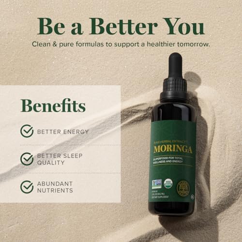 Global Healing Center - Extracto Líquido Orgánico de Moringa Oleifera, Suplemento Vegano de Moringa, Máxima Absorción de Vitaminas y Minerales (2 Fl - imagen 2