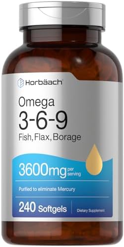 Horbäach Triple Omega 3-6-9 240 Cápsulas Blandas | Aceites de Pescado, Linaza y Borraja | Sin OGM y Libre de Gluten - imagen 1
