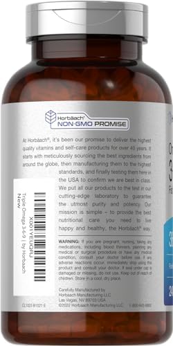 Horbäach Triple Omega 3-6-9 240 Cápsulas Blandas | Aceites de Pescado, Linaza y Borraja | Sin OGM y Libre de Gluten - imagen 3