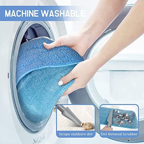 Mopa Profesional de Microfibra de 18 para Limpieza de Pisos, con Mango de Acero Inoxidable, 4 Almohadillas Reutilizables y Cepillo para Almohadillas - imagen 6