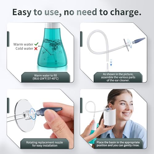 Kit de Limpieza de Oídos, Sistema Manual de Irrigación para Eliminación de Cerumen, Seguro y Efectivo para Limpiar Acumulación de Cera - imagen 3