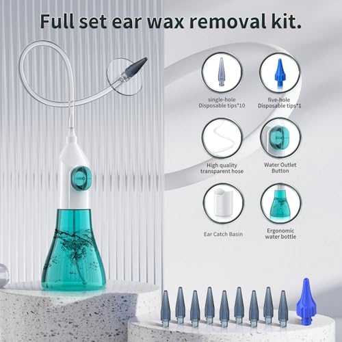 Kit de Limpieza de Oídos, Sistema Manual de Irrigación para Eliminación de Cerumen, Seguro y Efectivo para Limpiar Acumulación de Cera - imagen 5